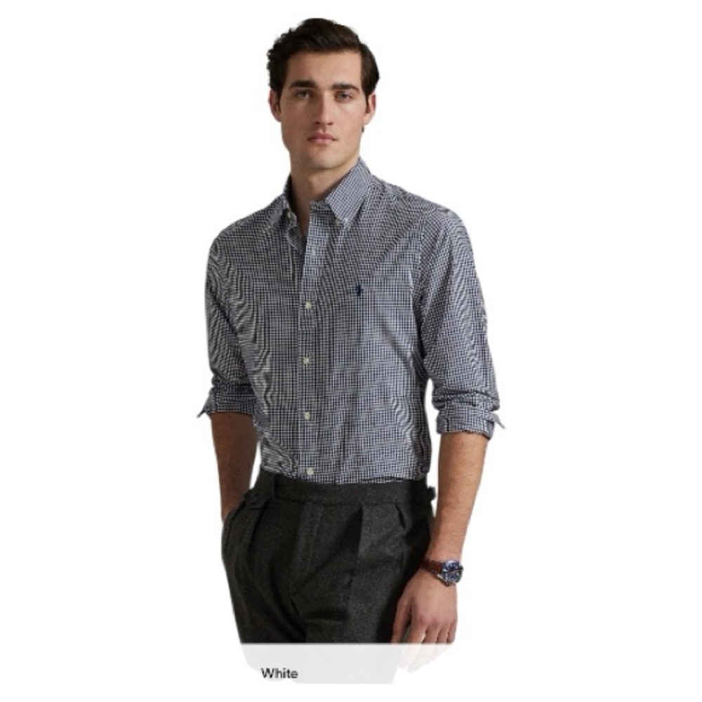 💙 Ralph Lauren Men’s Classic Fit Gingham Button-Down Shirt – Size XL l Poshmark